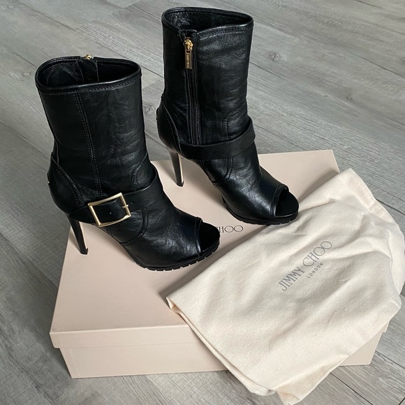 🎉HP🎉JIMMY CHOO BIKER BOOTIES - Picture 2 of 16